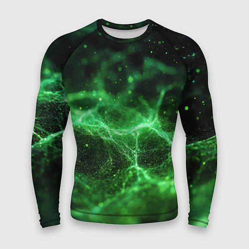 Мужской рашгард Зеленая связь текстура / 3D-принт – фото 1