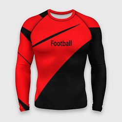Рашгард мужской Football красно-чёрный, цвет: 3D-принт