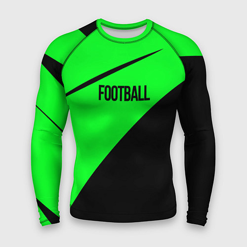 Мужской рашгард Football чёрно-зелёный / 3D-принт – фото 1