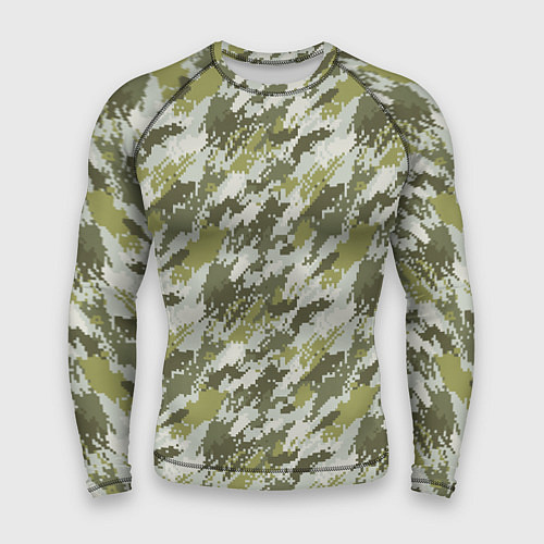 Мужской рашгард Пиксельный камуфляж / 3D-принт – фото 1