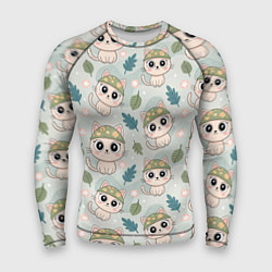 Мужской рашгард Кошачий камуфляж каваи