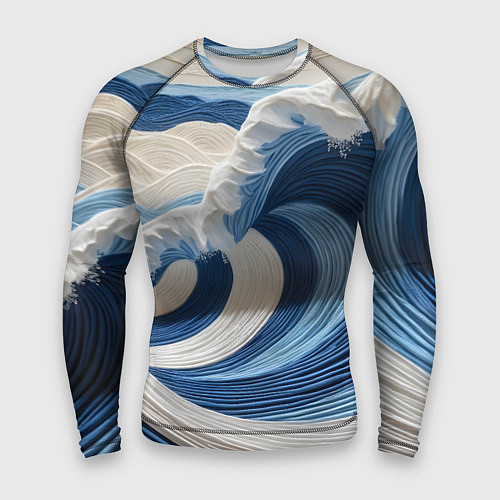 Мужской рашгард Волна из нитей / 3D-принт – фото 1
