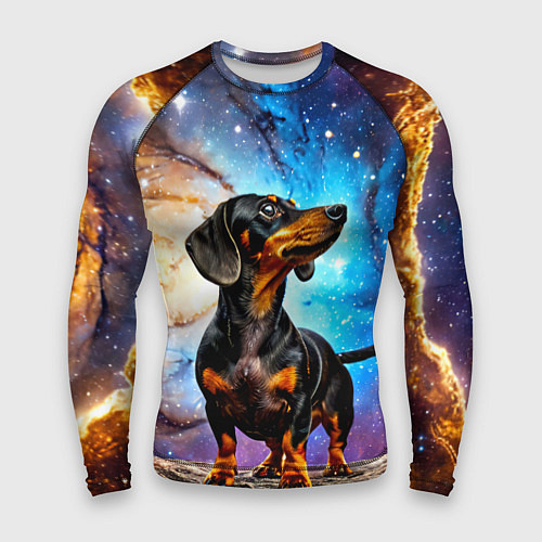 Мужской рашгард Такса в космосе / 3D-принт – фото 1