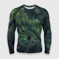 Мужской рашгард Абстракция - green camouflage background