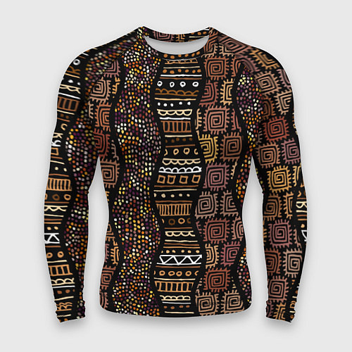 Мужской рашгард Африканский орнамент этнический / 3D-принт – фото 1