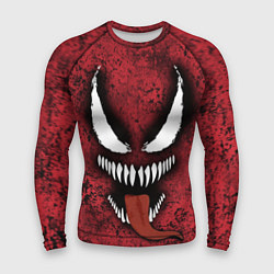 Рашгард мужской Веном красный и черный симбиот, цвет: 3D-принт