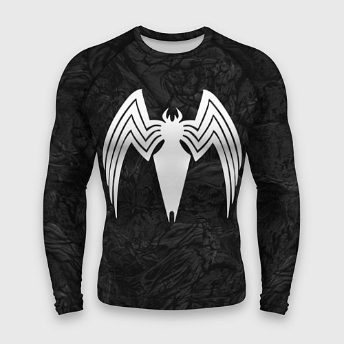Мужской рашгард Знак венома с текстурой симбиота / 3D-принт – фото 1