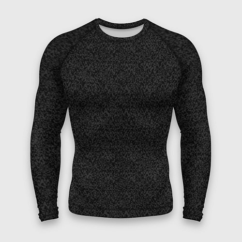 Мужской рашгард Чёрный с серым тёмный текстурированный / 3D-принт – фото 1