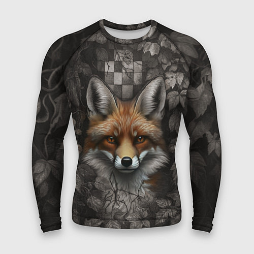 Мужской рашгард Внимательный лис / 3D-принт – фото 1