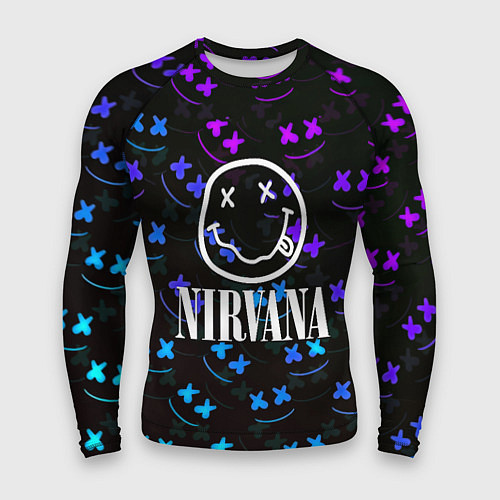 Мужской рашгард Nirvana x marshmello neon / 3D-принт – фото 1