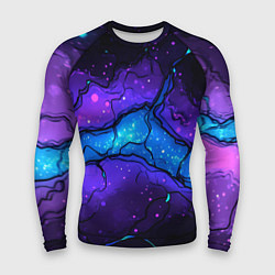 Мужской рашгард Синяя звездная полоса в плите текстура