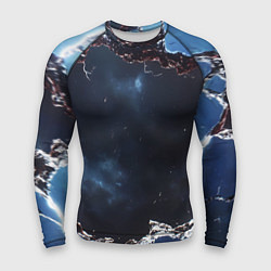 Мужской рашгард Объемная дыра в стене текстура