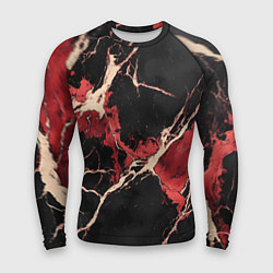 Мужской рашгард Красно-черная потертая текстура