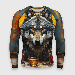 Мужской рашгард Пьяный волк