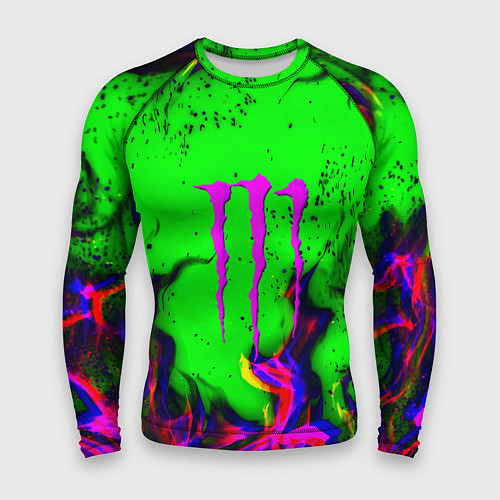 Мужской рашгард Monster Energy flame / 3D-принт – фото 1