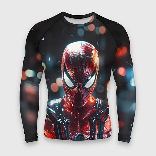 Мужской рашгард Человек-паук и вспышки света / 3D-принт – фото 1