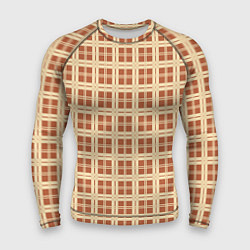 Мужской рашгард Светлый коричневый простая клетка