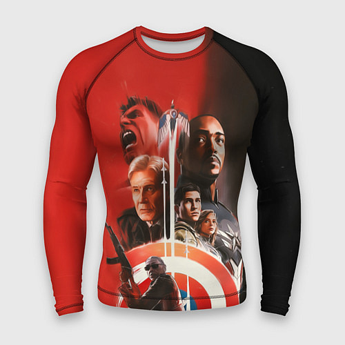 Мужской рашгард Капитан Америка Новый мир / 3D-принт – фото 1