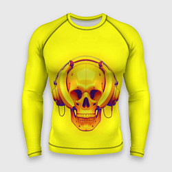 Мужской рашгард Yellow bananas skull - cyberpunk