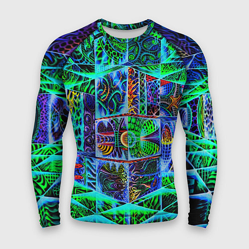 Мужской рашгард Психоделика узор кислотный / 3D-принт – фото 1