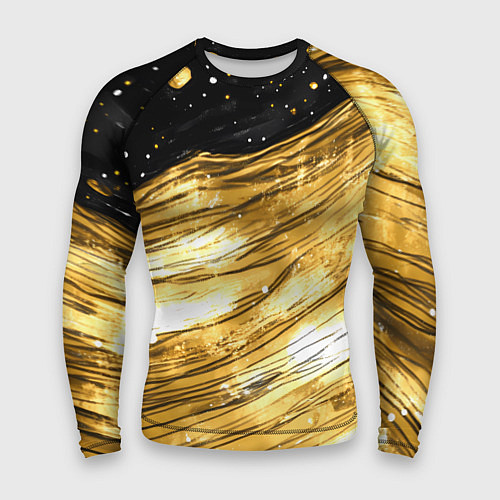 Мужской рашгард Золотой текстурный фон / 3D-принт – фото 1