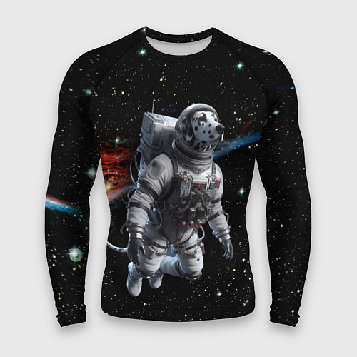 Мужской рашгард The dalmatian brave cosmonaut - ai art / 3D-принт – фото 1