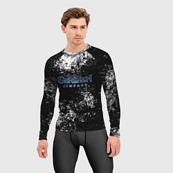 Рашгард мужской Genshin Impact брызги красок, цвет: 3D-принт — фото 2