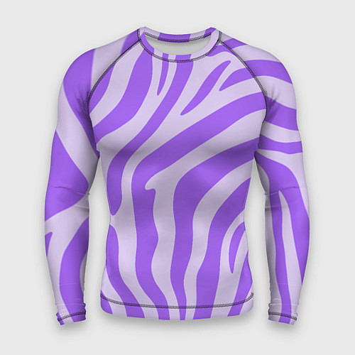 Мужской рашгард Лавандовый тигровый паттерн / 3D-принт – фото 1