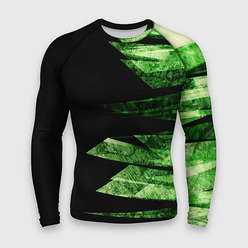 Мужской рашгард Color green black / 3D-принт – фото 1