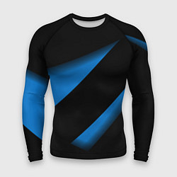 Рашгард мужской Color blue black line, цвет: 3D-принт