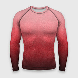 Рашгард мужской Мягкий градиент красно-розовый текстура крошка, цвет: 3D-принт