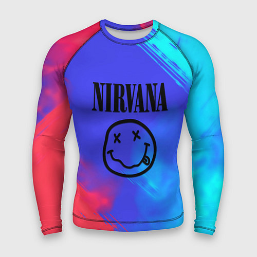 Мужской рашгард Nirvana жидкие краски / 3D-принт – фото 1
