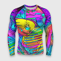 Мужской рашгард Черепа неоновые краски