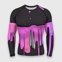 Мужской рашгард Фиолетовая текстура на черном фоне