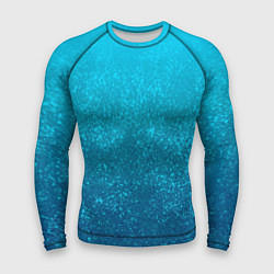 Мужской рашгард Лазурный голубой текстурный градиент