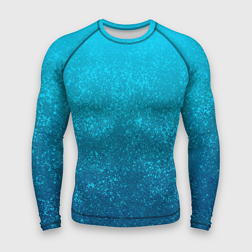 Мужской рашгард Лазурный голубой текстурный градиент / 3D-принт – фото 1