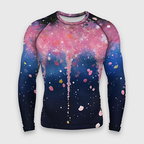 Мужской рашгард Розово-синяя текстура / 3D-принт – фото 1