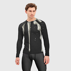 Рашгард мужской Белая слизь текстура, цвет: 3D-принт — фото 2