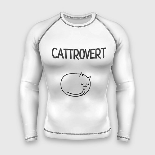 Мужской рашгард Интроверт-кот / 3D-принт – фото 1