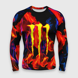 Рашгард мужской Monster energy огненный, цвет: 3D-принт