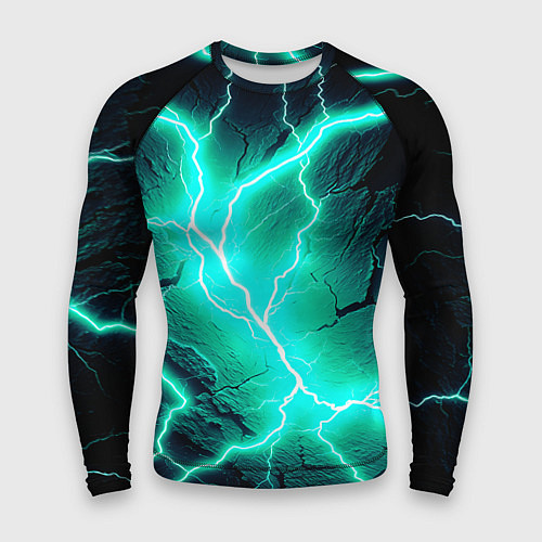 Мужской рашгард Color light blue black / 3D-принт – фото 1