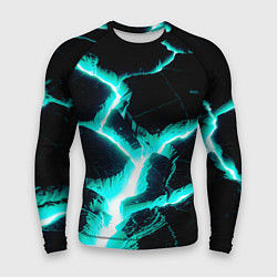 Рашгард мужской Color light blue black, цвет: 3D-принт