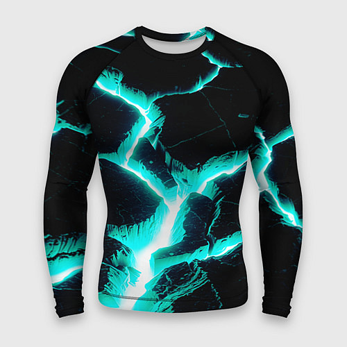 Мужской рашгард Color light blue black / 3D-принт – фото 1