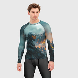 Рашгард мужской Инопланетный боец, цвет: 3D-принт — фото 2