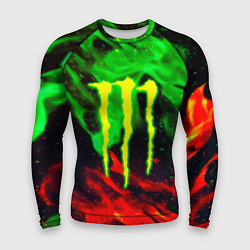 Мужской рашгард Monster energy огонь лого
