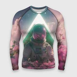 Рашгард мужской Космонавт и цветы на другой планете, цвет: 3D-принт