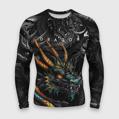 Мужской рашгард Японский дракон татуировка / 3D-принт – фото 1