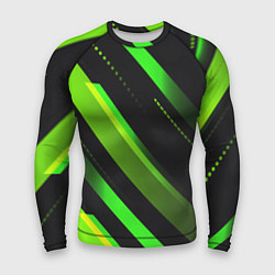 Мужской рашгард Color black green