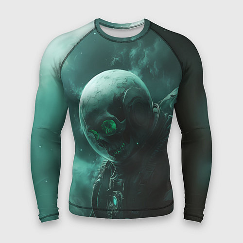 Мужской рашгард Космонавт скелет с зеленым светом / 3D-принт – фото 1