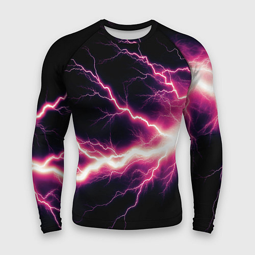 Мужской рашгард Lightning pink / 3D-принт – фото 1